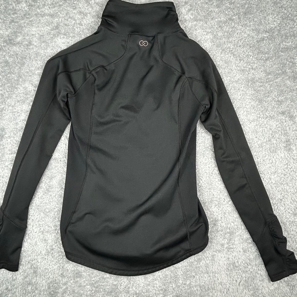 Calia Activewear Black Quarter Zip Long Sleeve Athletic Top Thumbholes Women's M - Picture 4 of 7